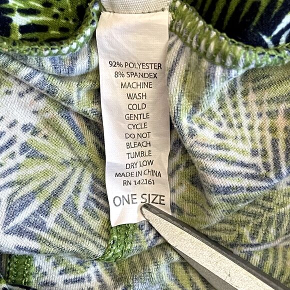 Lularoe OS Leggings PALM PLANT BOTANICAL‎ PRINT One Size - Picture 5 of 5